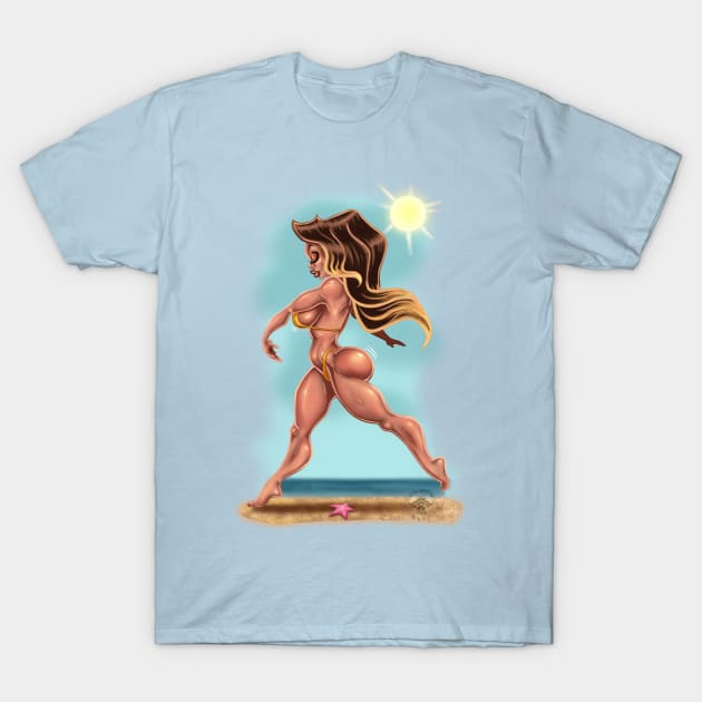 Beach Booty T-Shirt by ValentynVonBlut